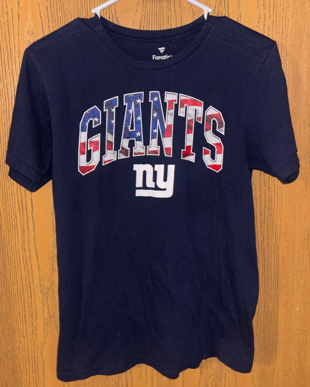 Fanatics New York Giants blue American flag t-shirts (small)